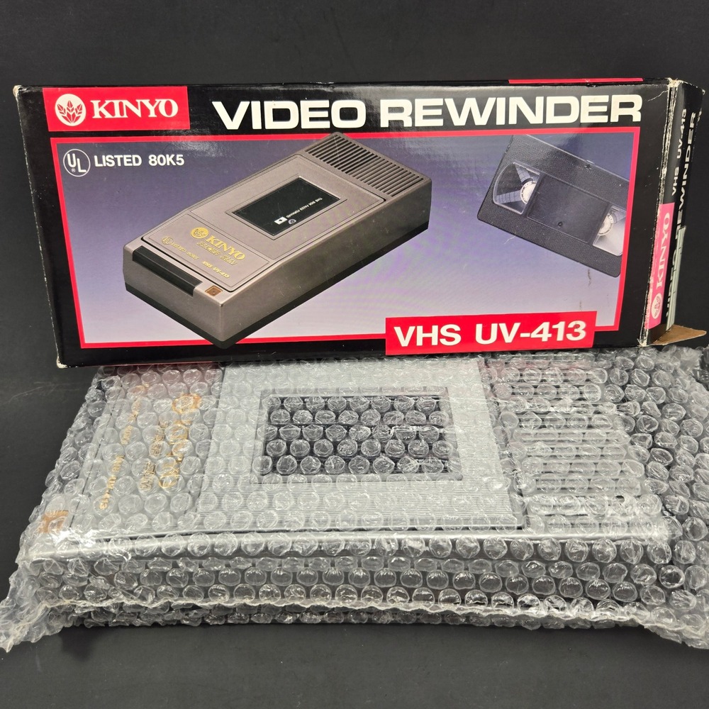 Kinyo - Super Slim VHS Rewinder UV-413 1 Unit Kinyo Mint Brand New Open Box